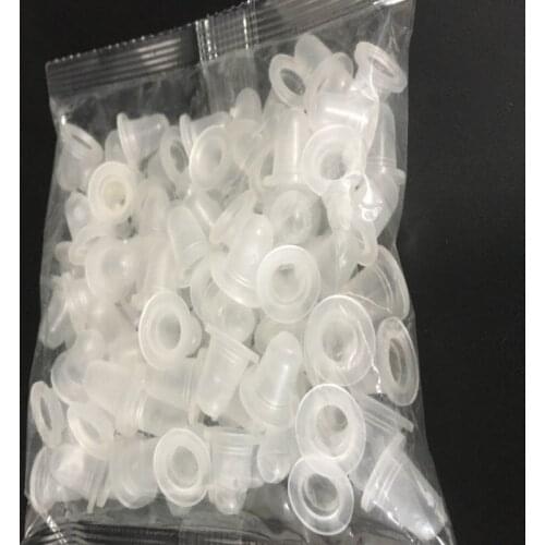 100Pcs S/L Size Soft Tattoo Ink Cup Disposable Pigment Silicone Holder Container For Needle Tattoo Accessory Supply