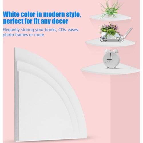 3Pcs Floating Corner Shelf Wall-Mounted Storage Rack Bookshelves Home Furniture Office Decor Wall Decoration Bedroom Wall Mount