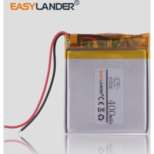 3.7V 400mAH [303035] Polymer lithium ion / Li-ion battery for voice recorder pen recorder Digma free drive 400 mp3 player DVR