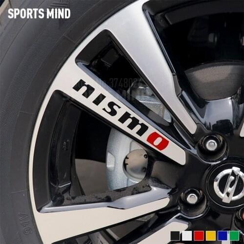 5 X Wheels Rims Car Sticker Decal JDM Car Styling For Nissan Tiida Teana Juke X Trail Almera Qashqai Note Nismo Accessories