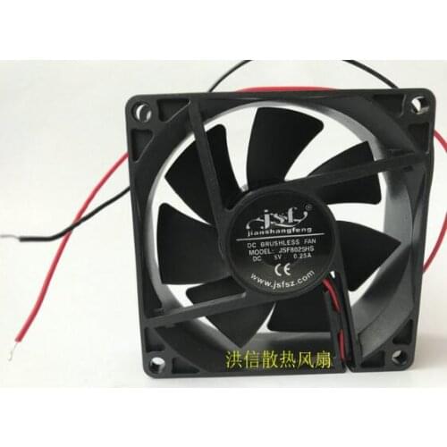 8025 jsf8025hs DC5V 0.25A 8cm 80 * 80 * 25MM two wire cooling fan