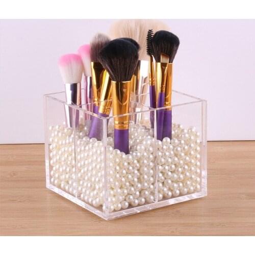 Acrylic Makeup Organizer Cosmetic Storage Box Clear Makeup Tools Storage Boxes Organizer Brush Holder Pencil Box