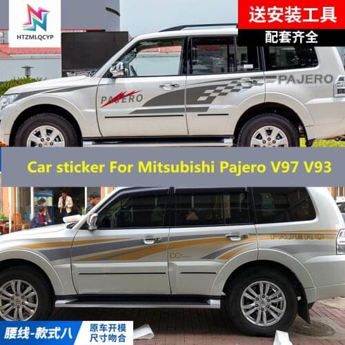 Car Sticker For Mitsubishi Pajero V97 Body Lahua v93 Sticker Full Car Color Strip Waistline Modification