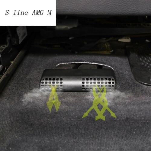 Car styling Rear air conditioning vent decorative frame outlet trim Interior Dust cover Sticker For BMW F30 F34 3 4 series GT