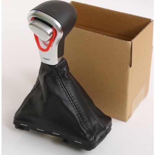 Auto Shift Knob Lever Shifter Gaiter Boot Cover For Audi A3 A4 B8 A5 A6 C6 Q5 Q7 2009 2010 2011 2012 2013 Gear Shift Knob Boot