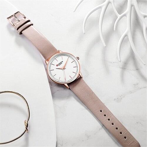 CURREN9021 Fashion Simple Womens Watches Dress Quartz Leather Wristwatch For Ladies Life Waterproof Clock Female orologio donna