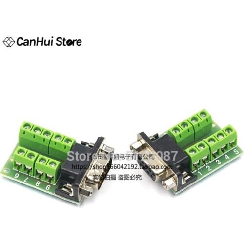 DB9 Male Female Adapter Signals Terminal Module RS232 Serial To Terminal DB9 Connector