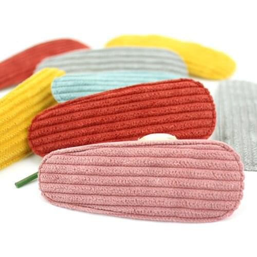 30Pcs 3*8cm Flannelette BB clip Padded Appliques DIY Baby Headwear Accessories handmade Hairpin Decor Crafts wholesale