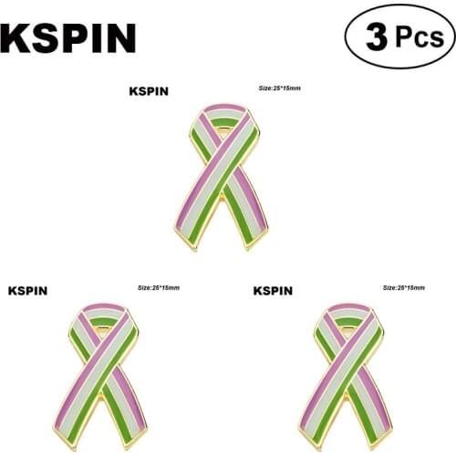 Genderqueer pride Bow Flag Brooches Lapel Pin Flag badge Brooch Pins Badges