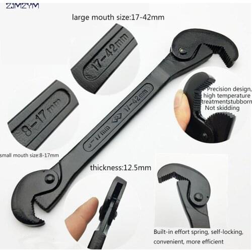 Hot sale Universal Wrench 8-42mm Multi-function Quick Snap Grip Wrench Socket Head Adjustable Wrench Spanner For Nuts and Bolts