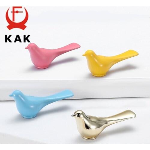 KAK 2pcs Gold Bird Cabinet Knobs Wall Hanging Hook Decor Drawer Pulls Kitchen Door Handles and Knobs Furniture Handle Hardware