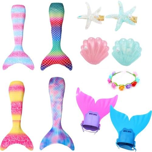 Mermaid Swimsuit for Girls Kids Summer Swimming Bathing Suit High Elastic Mermaid Tail Costume Swimwear Girl Princess Dress