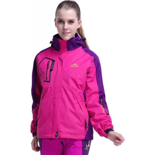Ski Suit Female Autumn And Winter Raincoat Jacket Mens Two-Piece Set Three-in-One Outdoor Waterproof Windproof Warm Cold Mounta