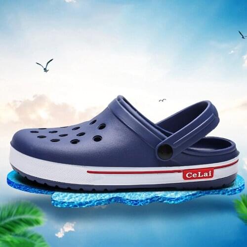 Summer Men Slippers Outdoor Clogs Garden Shoes Beach Sandals Flip Flops Male Quick Dry EVA Indoor Home Slides Bathroom Slippers