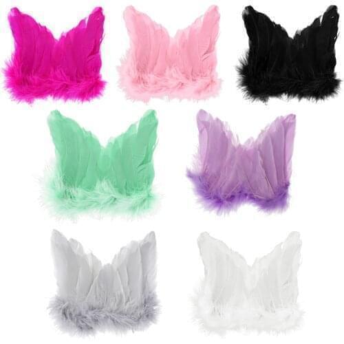 Lovely Baby Newborn Photography Props Infant Girls White Angel Feather Wings Hallowen Party Costume Wings Kids Outfit Photo Prop