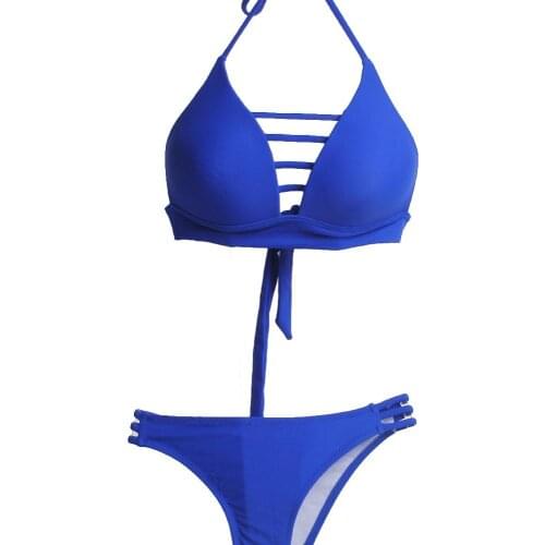 New Fashionable Sexy Multi Rope Strands Breast Bikini Womens Push Mat Beach Swimsuit Low Waist Swim Suit DK80