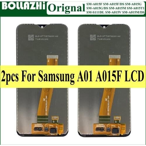 2 Piece/lot Original LCD For Samsung Galaxy A01 A015F LCD Display Touch Screen Digitizer Assembly For Samsung A015 A015G A015DS