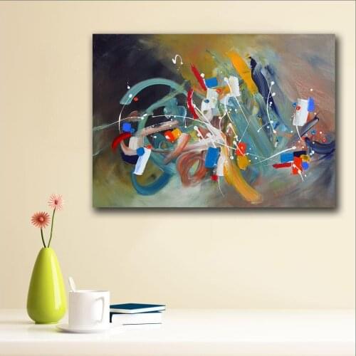 Printing Graffiti Infinite waves Abstract expression Wall Art Picture Home Decor Living Room Modern Canvas Print Paintings