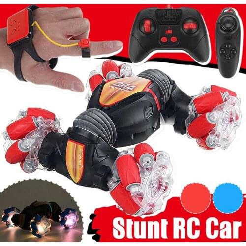 4WD 2.4G Stunt RC Car 360°Rotation Drift Gesture Induction Control Car Twisting Off-road Vehicle with Light Music Drift Toy Gift