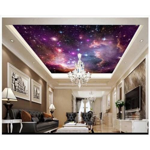 Custom 3d photo wallpaper 3d ceiling murals wallpaper Dream dazzle colour frescoes on the stars frescoes 3d living room decor
