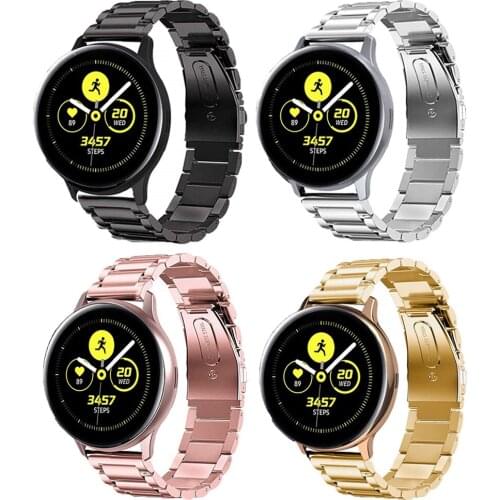 For Samsung Galaxy Watch 3 45mm 41mm Strap Active 2 42mm 46mm Watchband for huawei Watch gt 2 Strap Metal Bracelet Watch Correa