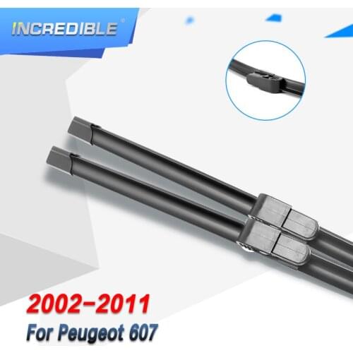INCREDIBLE Wiper Blades for Peugeot 607 Fit Side Latch Arms 2002 2003 2004 2005 2006 2007 2008 2009 2010 2011