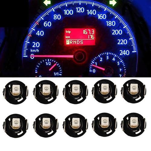 10Pcs T4.2 12V 1W High Brightness Long Lasting LED Bulb Car Instrument Dashboard Meter Panel Lights Lamps Hot Sale Accessories