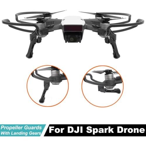 Protection Propeller Guards combined Foldable Landing Gears Legs Heighten Tripod for DJI SPARK Drone Accessories Prop Protector