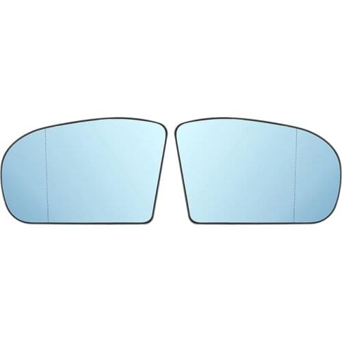 Driver Side View Mirror Blue Anti Glare Heated Rearview Mirror Glass for Benz C & E Class W211 W203