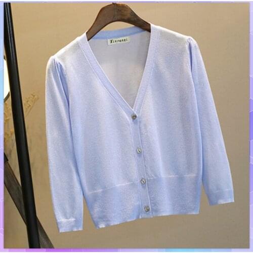 Women Swimsuit Cover Ups Beach Tunic Solid White Pareo Beach Cover-Ups Shawl Summer Thin Top Ice Silk Cardigan Sun Protection