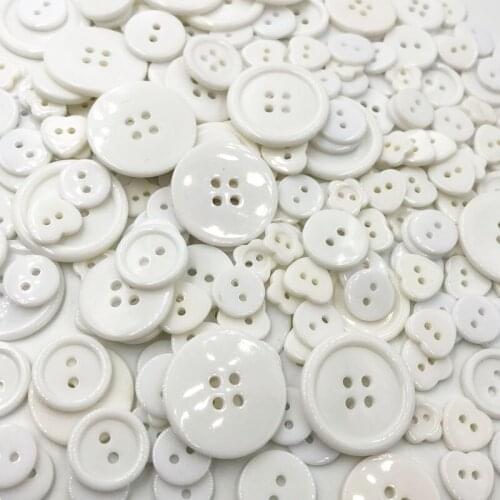 50Pcs 2 Holes Mixed Size Resin Buttons For Craft Flowers Sewing Buttons Scrapbook DIY Home Decoration Accessories PT185