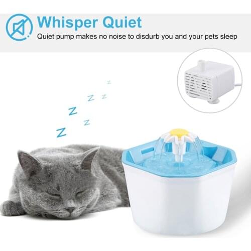 Automatic Cat Dog Pet Water Fountain Pet Bowl Cat Drinking Flower Water Dispenser Petsafe Drink with Filters Pet Water Fountain