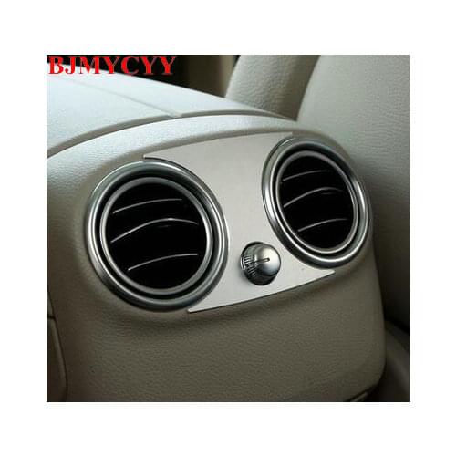BJMYCYY For Mercedes Benz Interior Mouldings C Class Rear Air Condition Vent Decorative Trim Cover Car Styling Accessories