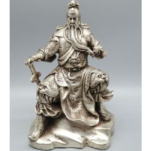 China White copper Martial arts god of wealth guanyu crafts statue