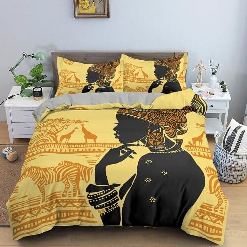 African People Bedding Sets Ethnic Duvet Cover Bed Linen Bedclothes Twin/Queen/King Size Bed Room For Kids Bedding for Kids