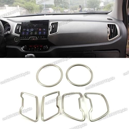 Lsrtw2017 car dashboard air conditioning vent trims for kia sportage 2011 2012 2013 2014 2015 2010 accessories 3 r sl outlet