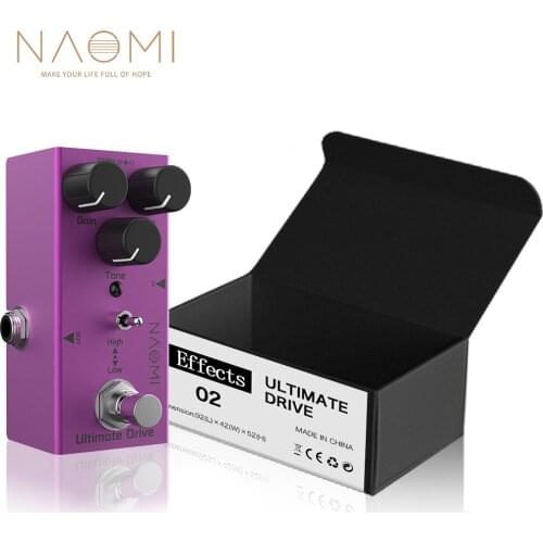 NAOMI Aluminum Alloy Casing True Bypass Mini Pedal Portable Guitar Effect Pedal DC 9V Pedal