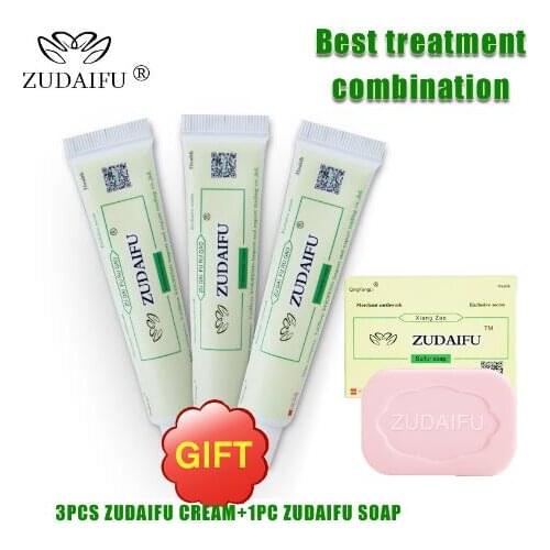 3PCS zudaifu skin cream with 1PC Sulfur Soap Original ZUDAIFU Dermatitis Eczemas Pruritus Skin Problems Cream