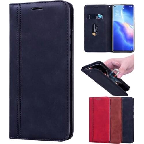 Phone Magnet Case For OPPO Reno5 Pro Protective Flip Cover PU Leather Case OPPO Reno5 Pro Protector Shell Wallet Funda Capa Bag