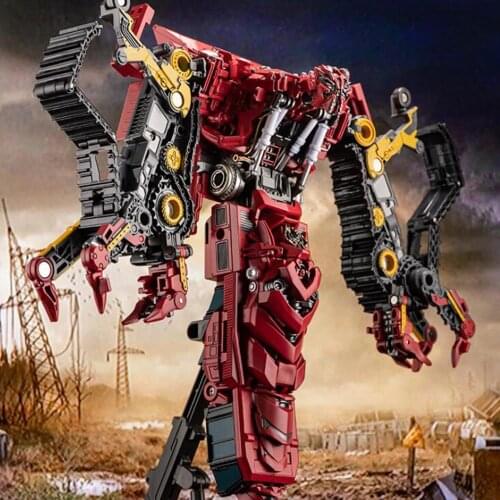 MT Toys Action Figure Toys MT01 MT-01 Die Cast Metal Enlarged Bulldozer Roaring Devastator Red Robot Deformation Transformation