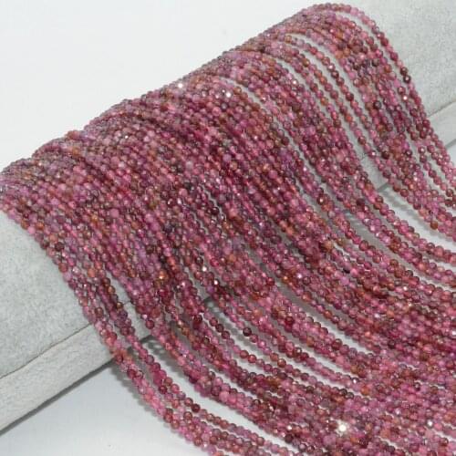 Womens Red Ruby Stone Round Beads 2- 3mm Beads Laser 15.5" Strand