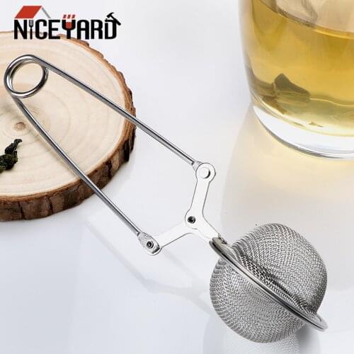 NICEYARD Stainless Steel Sphere Mesh Tea Strainer Handle Tea Ball Kitchen Gadget Coffee Herb Spice Filter Diffuser Tea Infuser