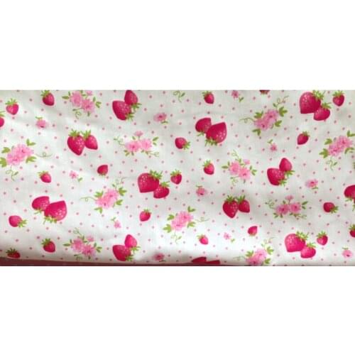 New arrival strawberry fruit printed fabric brand fabric in printed cotton fabric for clothing, Handmade materials