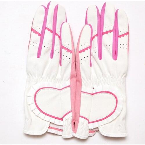 A Pair of Women Lady Girls Breathable Janpanese Micro Fiber Golf Gloves Free Golve Holder Gifts