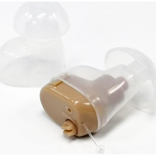 Hearing Aid Sound Amplifier Headphones Mini Size Inner Ear Invisible Sound Receiver Loudspeaker Volume Adjustable Hearing Aids