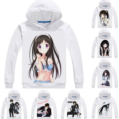 Hyouka Hoodies Multi-style Hooded Hoodie Hyouka Dessert Hotaro Oreki Eru Chitanda Cosplay Sweatshirts