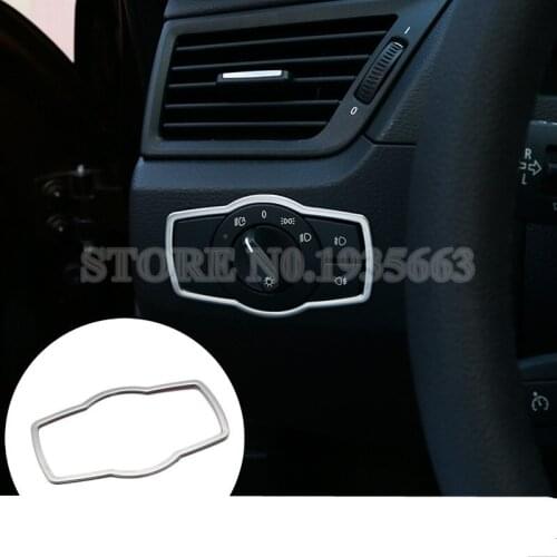 For BMW X1 E84 Stainless Inner Headlight Switch Button Cover Trim 2010-2015 1pcs Car Decor Car Accessories Interior Car Trim