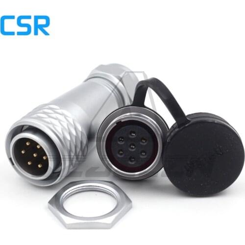 WEIPU SF20 7pin Waterproof circular connector IP67, led Power wire connectors 7pin plug socket