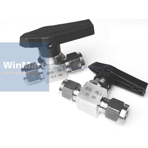 1PC Compression fitting shut off Ball Valve 915 PSI 304 Stainless Steel Fit For 20mm O/D Tube