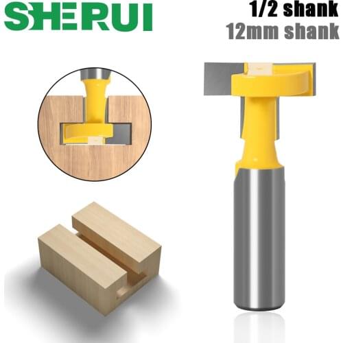 1pcs Top Quality T-Slot & T-Track Slotting Router Bit - 8" 1/2'' Shank For Woodworking Chisel Cutter Wholesale Price